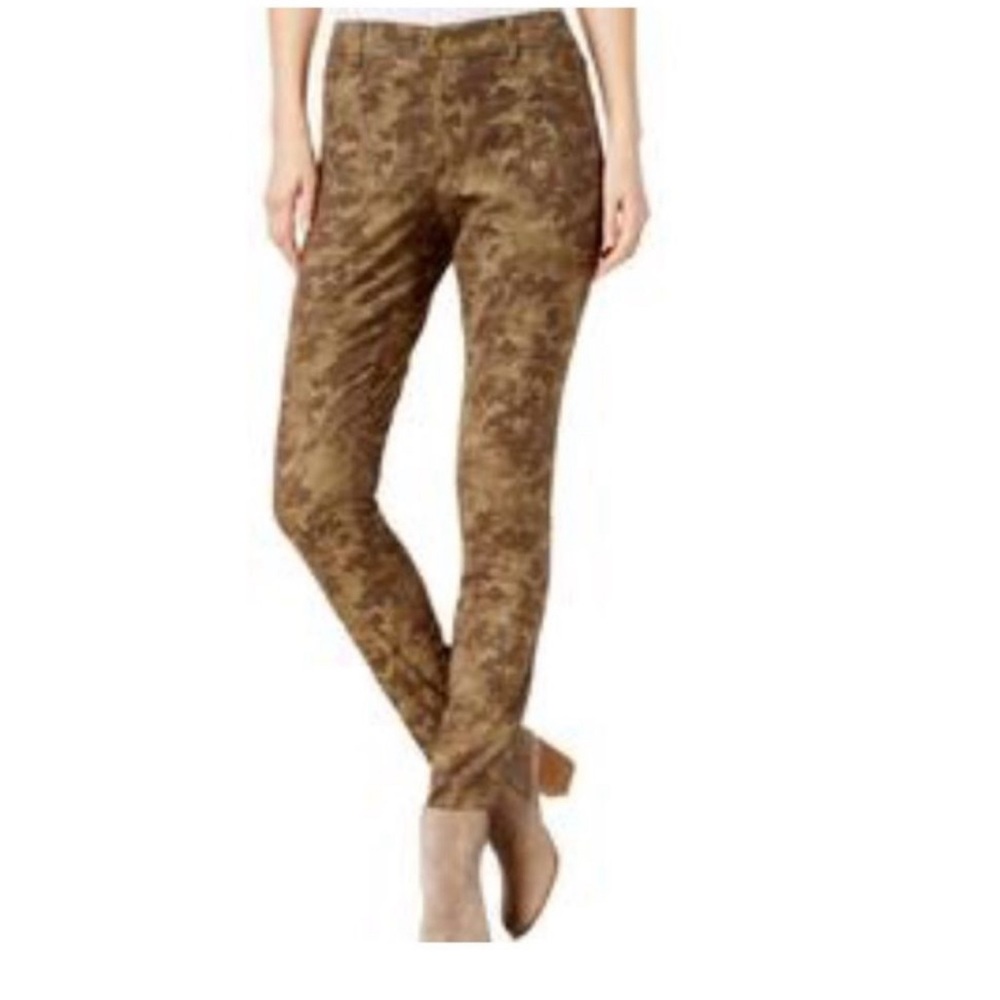 International Concepts INC Camo Faux Front Pockets Skinny Pants